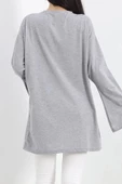 Baskılı Oversize Suprem Tunik Gri - 20217.1567. - 6