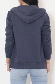 İç Tüylü Kapşonlu Fermuarlı Sweat Koyuindigo - 11866.108. - 8