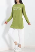 Yan Yırtmaçlı Suprem Tunik Açıkyeşil - 20216.1567. thumbnail 3