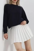 Bisiklet Yaka Sweat Lacivert - 3042.275. - 1