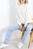 Bisiklet Yaka Sweat Ekru - 3042.275. - 4