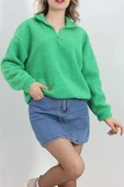 Fermuarlı Stoperli Polar Sweat Yeşil - 20377.1872. - 3