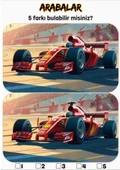 Arabalar Fark Bulma Kitabı (Cevaplarıyla) - 2