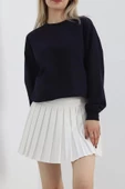 Bisiklet Yaka Sweat Lacivert - 3042.275. - 2