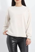 Bisiklet Yaka Sweat Taş - 3042.275. - 1