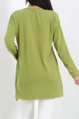 Yan Yırtmaçlı Suprem Tunik Açıkyeşil - 20216.1567. thumbnail 6