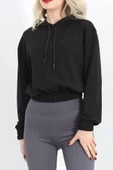 Kısa Kapşonlu Sweat Siyah - 1791.1095. - 1