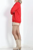 2 İp Bisiklet Yaka Sweat Kırmızı - 20790.1878. thumbnail 4