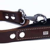 Doggie Konfor Klasik Deri Köpek Gezdirme Tasması Kahverengi 2,5x120 Cm - 3