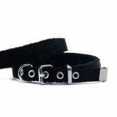 Doggie Polar Pedli Sade Dokuma Köpek Boyun Tasması Siyah 1,5x25-30 Cm - 1