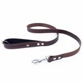 Doggie Konfor Klasik Deri Köpek Gezdirme Tasması Kahverengi 2,5x120 Cm - 2