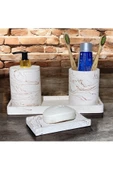 Mermer Esintili Modern Beton Banyo Aksesuar Seti (4 Parça) - 4