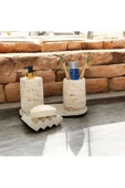 Mermer Şıklığında Çok Amaçlı Beton Banyo Seti - 4 Parça - 4