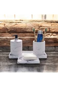 Mermer Esintili Modern Beton Banyo Aksesuar Seti (4 Parça) - 5