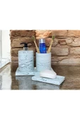 Şık Mermer Dokulu Beton Banyo Aksesuar Seti (4 Parça) - 3