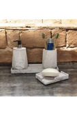 Doğal Görünümlü Mermer Esintili Beton Banyo Aksesuar Seti (4 Parça) - 3
