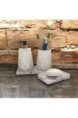 Mermer Desenli Lüks Banyo Seti - 4 Parça - 2