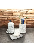 Mermer Esintili Modern Beton Banyo Aksesuar Seti (4 Parça) - 1