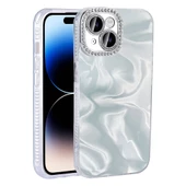 Gpack Apple iPhone 15 Plus Kılıf Parlak Taş Detaylı Airbagli Esila Kapak - 3