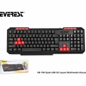 Everest KB-700 Q USB Multi Media siyah klavye thumbnail 7