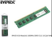 Everest RM-83 8 Gb Masaüstü 1600Mhz DDR3 CL9 16 Çipli RAM - 3
