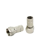 Herz Rg6 U6 F Konnektör 22 Mm Siyah Contalı Uydu Anten Konnektör Soketi 100 Adet - 1