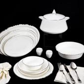 Massimo Rumi Platin 60 Parça Yemek Takımı - 1