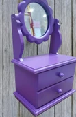 Hobi ERDL MODEL 90527 Papatya 2 Çekmeceli Aynalı Makyaj Kutusu MOR Renk El Yapım - 5