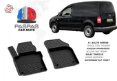 Volkswagen caddy ön 2 parça 4-D Paspas siyah 2004 2005 2006 2007 2008 2009 2010 2011 2012 2013 2014 2015 2016 2017 2018 2019 thumbnail 1