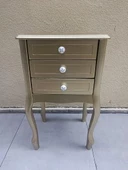 Komodin MODEL 90529 3Çekmeceli Kayın Lükens Ayak Gold Renk Porselen Kulp El Yapım - 10