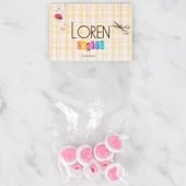 Loren Crafts 8 li Pembe Uğur Böceği Düğme - 646 - 1