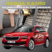 Skoda Kamiq Antrasit Renk Tay Tüyü Cepli & Terletmez Sırtlı Oto Koltuk Minder Seti - Koltuk Koruma Kılıfı (ÖN & ARKA TAM SET) - 1