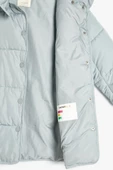 Koton Kız Çocuk Oversize Şişme Mont Çıtçıt Dik Yaka Detaylı Kapitone - 4