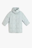 Koton Kız Çocuk Oversize Şişme Mont Çıtçıt Dik Yaka Detaylı Kapitone - 1