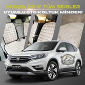 Honda CR-V Bej Renk Tay Tüyü Cepli & Terletmez Sırtlı Oto Koltuk Minder Seti - Koltuk Koruma Kılıfı (ÖN & ARKA TAM SET) thumbnail 1