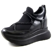 Erkan Saçmacı Arsenie Siyah Taşlı Gizli Dolgu Topuklu Günlük Ayakkabı - 1