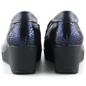 Erkan Saçmacı Emma Lacivert Hakiki Deri Dolgu Topuklu Günlük Ayakkabı thumbnail 3