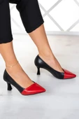 Erkan Saçmacı Laura Siyah Kırmızı Topuklu Ayakkabı - 2