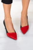 Erkan Saçmacı Laura Siyah Kırmızı Topuklu Ayakkabı - 3