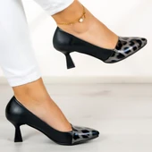 Erkan Saçmacı Laura Gri Leopar Topuklu Ayakkabı thumbnail 1