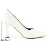 Erkan Saçmacı Jatqılı Plus Siyah Beyaz Kadeh Topuklu Ayakkabı - 2