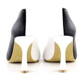 Erkan Saçmacı Jatqılı Plus Siyah Beyaz Kadeh Topuklu Ayakkabı - 3