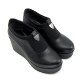 Erkan Saçmacı Sofia Exclusive Siyah Streç Tokalı Yuvarlık Burun Dolgu Topuklu Günlük Ayakkabı - 2