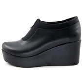 Erkan Saçmacı Sofia Exclusive Siyah Streç Tokalı Yuvarlık Burun Dolgu Topuklu Günlük Ayakkabı - 4