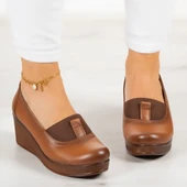 Erkan Saçmacı Daisy Taba Hakiki Deri Dolgu Topuklu Günlük Ayakkabı thumbnail 4