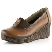 Erkan Saçmacı Daisy Taba Hakiki Deri Dolgu Topuklu Günlük Ayakkabı thumbnail 1