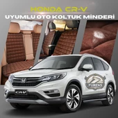 Honda Cr-v Kahverengi Renk Tay Tüyü Cepli & Terletmez Sırtlı Oto Koltuk Minder Seti - Koltuk Koruma Kılıfı (ÖN & ARKA TAM SET) - 1