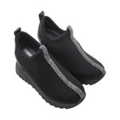 Erkan Saçmacı Luminita Siyah Gümüş Taşlı Gizli Dolgu Topuklu Günlük Ayakkabı - 3