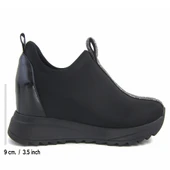 Erkan Saçmacı Luminita Siyah Gümüş Taşlı Gizli Dolgu Topuklu Günlük Ayakkabı - 2