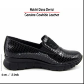 Erkan Saçmacı Morena Siyah Yılan Hakiki Dana Derisi Taşlı Günlük Ayakkabı thumbnail 2